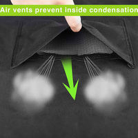 Vente en gros 100% Imperméable Résistant aux UV Anti-Décoloration Mobilier d'extérieur Table Chaise Couverture Noir Rond Patio Meubles Couvre