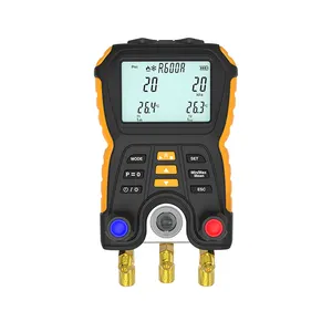 Baru HT-750 Pengukur Tekanan Digital Refrigerasi Vakum Tekanan Manifold Tester Refrigerant Meter R134a Tekanan Refrigeran