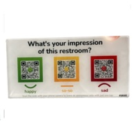 Feuilles acryliques transparentes écologiques personnalisées avec code QR, autocollantes, logo personnalisé, impression 4C CMYK, design moderne pour usage commercial