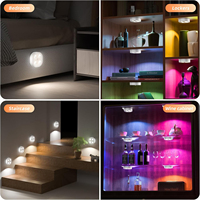 Lumière d'ambiance LED moderne à détecteur de mouvement, rechargeable, pour armoire, couleurs RGB, luminosité réglable, fixation magnétique, PC