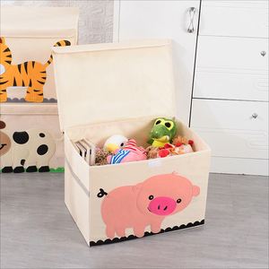 Large Capacity Fabric <b>Toy</b> Chest Zoo Print Foldable <b>Toy</b> Storage <b>Box</b> <b>for</b> <b>Boys</b> and Girls - Product Image 2