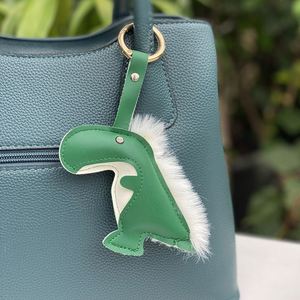 Nuevo Llavero de Cuero con Forma de Dinosaurio, Colgante para Bolso o Mochila, Joyería de Cuero Genuino con Forma de Animal de Dibujos Animados - Product Image 6