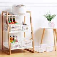 Panier de rangement rectangulaire en plastique creux, moderne et simple, grande taille, pour jouets d'enfants, rangement de cuisine, vente en gros Guangdong