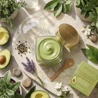 Masque hydratant à l'avocat fermenté de luxe, qualité spa professionnelle, soin du visage nourrissant en profondeur, fournisseur OEM de produits de soin de la peau