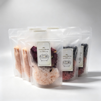 Sel de bain personnalisé aux roses, sel aromatique cristallin, fleurs séchées, huile essentielle, sel minéral de l'Himalaya pour hydrater le corps