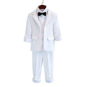 Ensemble de vêtements de cérémonie <span class=keywords><strong>blanc</strong></span> pour garçons : Blazer, gilet et <span class=keywords><strong>costume</strong></span> pour baptême, mariage, spectacle, bal de promo, photographie, adolescents et enfants - Product Image 1