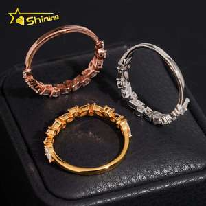 Anillo de Plata 925 con Diamantes VVS D Moissanite, Estilo Hip Hop, Personalizado, con Certificado GRA - Product Image 5