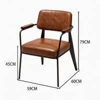 Chaises de salle à manger rétro créatives, chaises de café, de bar, de salon, fauteuils de salle à manger, chaises de loisirs en fer forgé de style industriel