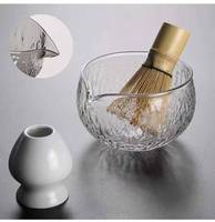 Bol à Matcha en Verre Borosilicate Transparent de Haute Qualité 500ML avec Bec Verseur et Fouet à Matcha – Outils Essentiels pour le Thé Matcha