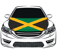 Penutup Kap Mobil Bendera Guyana Pelindung Kap Mesin yang Dipersonalisasi Poliester Elastis Tahan Panas Tahan Lama Cocok untuk Semua Jenis Mobil