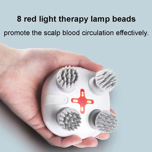 Comper automático de paja de trigo dedo silicona Sleepsleep <span class=keywords><strong>4</strong></span> cuatro cepillos japonés Spa cama cuero cabelludo masajeador de cabeza - Product Image 6