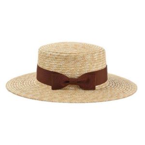 Wholesale Women's Fine Wheat <b>Straw</b> Boater <b>Hat</b> with Ribbon High Quality Outdoor Sports Casual <b>Straw</b> <b>Hats</b> - Product Image 3