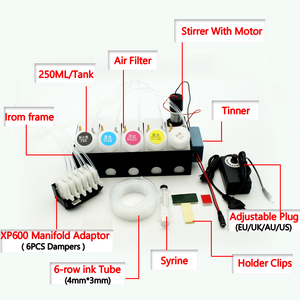 L18050 L8050 Kit de conversion DTF avec système d'amortisseur d'encre de collecteur de tête d'impression CISS pour imprimante <span class=keywords><strong>Epson</strong></span> XP600 <span class=keywords><strong>EcoTank</strong></span> L18100 DTF Modifier - Product Image 3