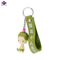 Longzhiyu Custom 3D Cute Doll Keychain with Personalized Logo Soft PVC Cheap High Quality Keyring Crafts and Gifts