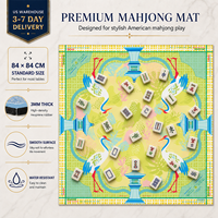 Alas Mahjong Lipat Modern Amerika Mewah untuk Acara Pesta di Rumah, Bahan Neoprena Portabel, Anti Air, Anti Selip, untuk Permainan Poker