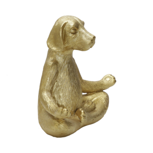 Statuetta di Cane Seduto in Poliresina, Scultura Decorativa per Casa e Ufficio, Ornamento Glamour - Product Image 5