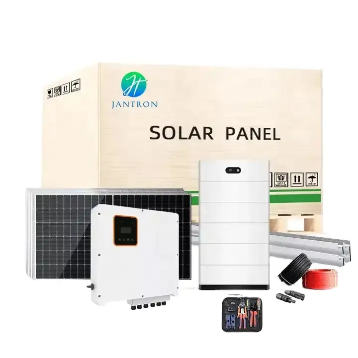 Zonnestelsel 10kw Compleet 1kw 3kw 5kw 10kw Compleet Solar Kit Off Grid Zonnepaneel Systeem Voor Thuis Zonne-Energie Systeem 10kw