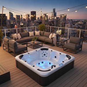 <span class=keywords><strong>Jacuzzi</strong></span> moderne d'extérieur pour 2 personnes, bain à remous en acrylique avec commande Balboa, massage de luxe, garantie de 2 ans - Product Image 1