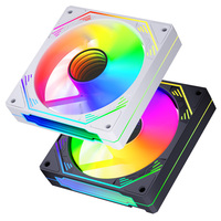 Ventilador AntarcChill de 120 mm con Doble Aro ARGB PWM, Aspas Transparentes, LED RGB Direccionable con Efecto Arcoíris, para Caja de Ordenador y CPU