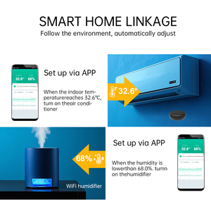 Sixwgh tuya wifi thông minh nhiệt độ độ ẩm cảm biến Alexa/Google điều khiển bằng giọng nói <span class=keywords><strong>30</strong></span>-ngày lưu trữ dữ liệu điện cho tự động hóa nhà - Product Image 5