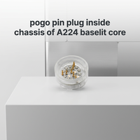 Connecteur Pogo Pin Nexus Sabers intégré au châssis du noyau A224 Baselit sans anneau extérieur, compatible avec les bâtons lumineux de sabre laser de 1 pouce de diamètre extérieur