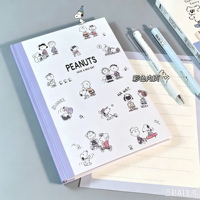 Cuaderno de Tapa Dura A5 de Snoopy, con Diseño de Astronauta, Papel Rayado, para Estudiantes, Material Escolar