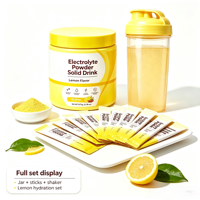 Poudre d'électrolytes OEM ODM, boisson solide saveur citron, supplément d'hydratation, récupération sportive, boost d'énergie, réhydratation, marque privée