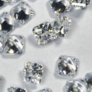 Princess Square Cut Zircon Cubic Zirconia Clear Gemstone For Jewelry Making 5A Quality Lab Created Synthetic Stone - Product Image 1