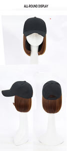 วิกผมสั้นผู้<span class=keywords><strong>หญิง</strong></span>แฟชั่นหนึ่งชิ้นสำหรับฤดูร้อนหมวกเบสบอลสีแดงสไตล์สตรีทและดูสปอร์ต - Product Image 3