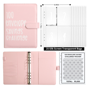 Factory Custom 100 Envelope Money Saving Binder A5 <strong>Budget</strong> Binder Organizer Savings Challenge Planner Cash Wallet Saving With Pen - Product Image 4