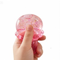 Nouveauté transfrontalière : Jouets de décompression méduse souple à presser, à rebond lent, avec fonction sonore, emballage en boîte colorée pour succès commercial