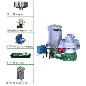 <span class=keywords><strong>Machine</strong></span> à granulés de bois à haute productivité et auto-lubrifiante de 220 kW pour usage intensif / Moulin à granulés vertical avec roulement de moteur - Product Image 3