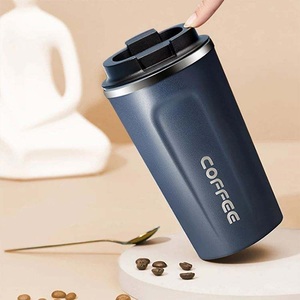 Gobelet isotherme en acier inoxydable, tasse à café de voyage, tasses à café anti-fuite avec couvercle - Product Image 1