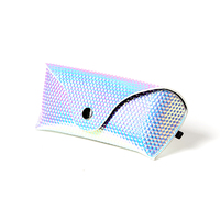 Étui personnalisé en cuir pour lunettes de soleil Étui de luxe en cuir à bouton-pression Étui en verre souple pour les yeux