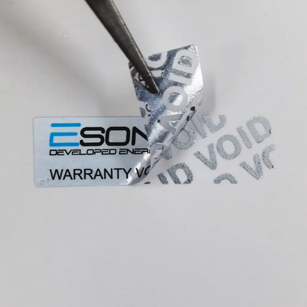 High Quality Wholesale Custom Waterproof Black Round Safety Seal Warranty Void If Seal Broken Removed Labels Stickers