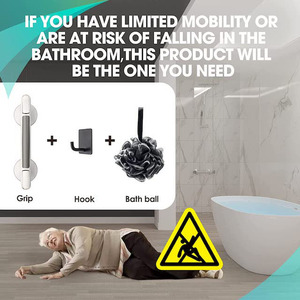 <span class=keywords><strong>Barre</strong></span> d'appui de <span class=keywords><strong>douche</strong></span> à double verrouillage avec logo personnalisé <span class=keywords><strong>ventouse</strong></span> Baignoire de sécurité pour personnes âgées et poignée de porte en verre-pour salles de bains - Product Image 4