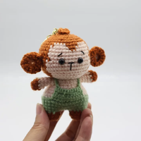 Jolies poupées animales tricotées à la main, idéales pour les amis, les collègues, mini singe en crochet, cadeaux animaux au crochet, peuvent être utilisées pour la décoration