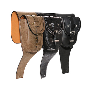 Sacoches de <span class=keywords><strong>moto</strong></span> en cuir imperméable Sacs latéraux Sport PU Bagages Huile Réservoir de carburant Sac pour Harley - Product Image 3