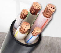 كابل كهربائي YUWAN YJV3*95+2*50 450 فولت منخفض الجهد بموصل نحاسي وغلاف PVC، كابل طاقة صناعي مقاوم للحريق