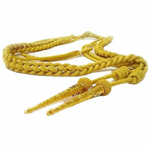 Aiguillette de cérémonie de haute qualité avec embouts ornés, cordon d'épaule avec tressage durable et finition brillante - Product Image 1
