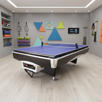 Table de billard de luxe en bois massif de 9 pieds avec plateau en ardoise, option tennis de table, qualité tournoi, pour usage domestique et commercial