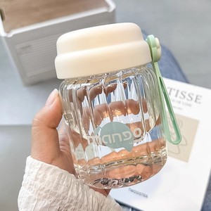 Bottiglia in Vetro Colorata per Acqua e Caffè 300ml, Tazza da Viaggio Portatile per Esterni - Product Image 1