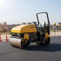Compacteur vibrant à tambour unique diesel de 1 à 3 tonnes avec roues en acier, mini-compacteur vibrant autoporté pour routes