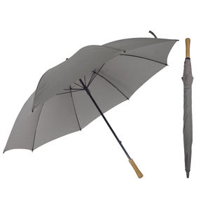 Parapluie de golf de 30 pouces à cadre en fibre de verre avec logo personnalisé avec manche en bois Design classique fort coupe-vent ouverture automatique pour les voyages - Product Image 1