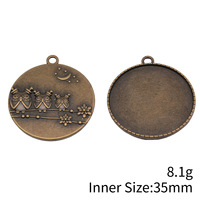 Pendentif en forme de quatre hiboux, en alliage de zinc bronze antique, dos rond vierge, pour collier cadeau pour ornithologue