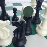 Jeu d'échecs en vinyle enroulable de tournoi de voyage pour jeux d'échiquier
