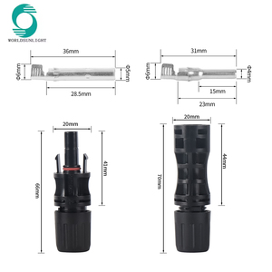 Conector de Cable para Panel Solar Fotovoltaico WSPVCC-1500V CE IP67, Impermeable, 30A, 1500V CC - Product Image 2