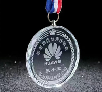 Médaille en verre cristal de forme médaillon, 5cm, 6cm, 7cm, 8cm, ronde, personnalisée, haut de gamme, MVP, médaille sportive en verre cristal
