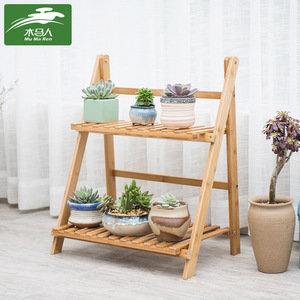 Foldable flower <b>stand</b>, tiered flower <b>stand</b>, multi-layer folding flower <b>pot</b> storage rack for living room and balcony, simple - Product Image 2