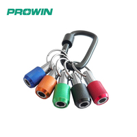 PROWIN haute qualité 1/4 ''porte-clés porte-embouts à dégagement rapide douille maille manchon moleté Portable 5 pièces porte-embouts